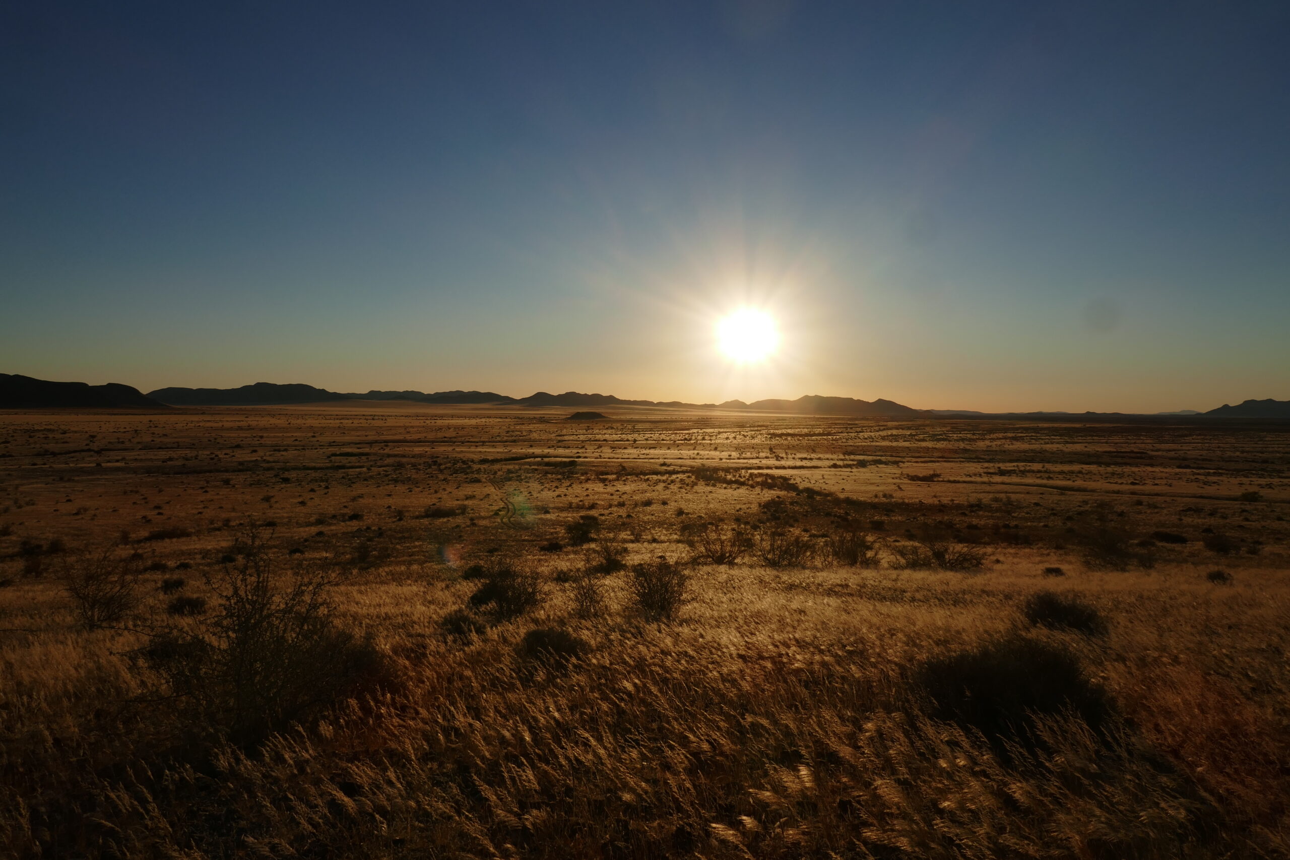 Luci del tramonto in Namibia